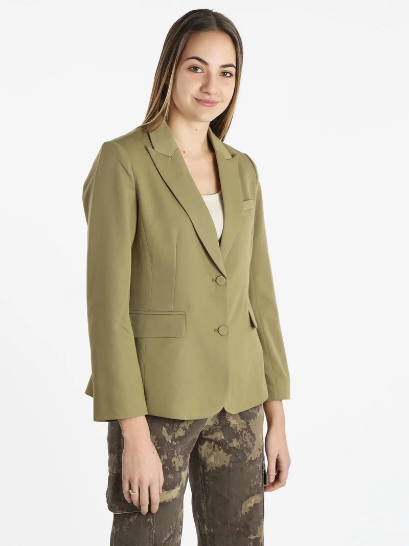 Blazer classico da donna tinta unita - oliva