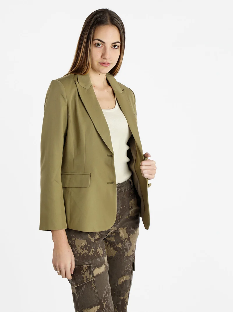 Blazer classico da donna tinta unita - oliva