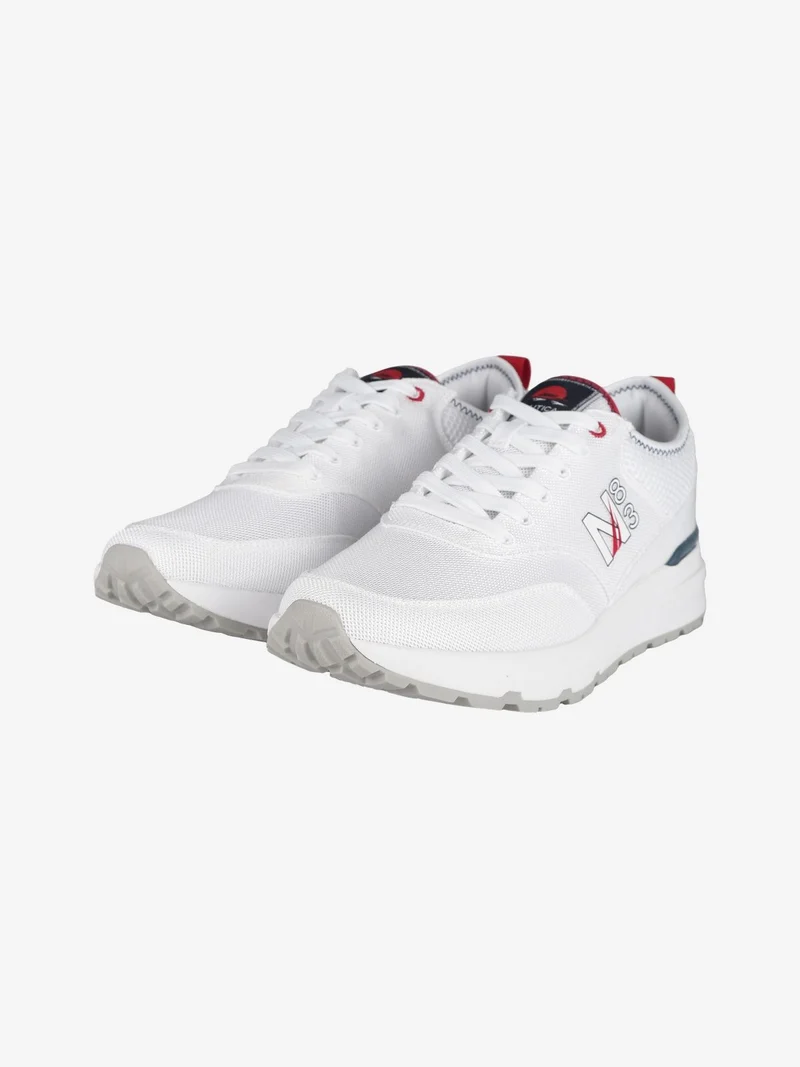 Sneakers casual da uomo in tessuto - bianco