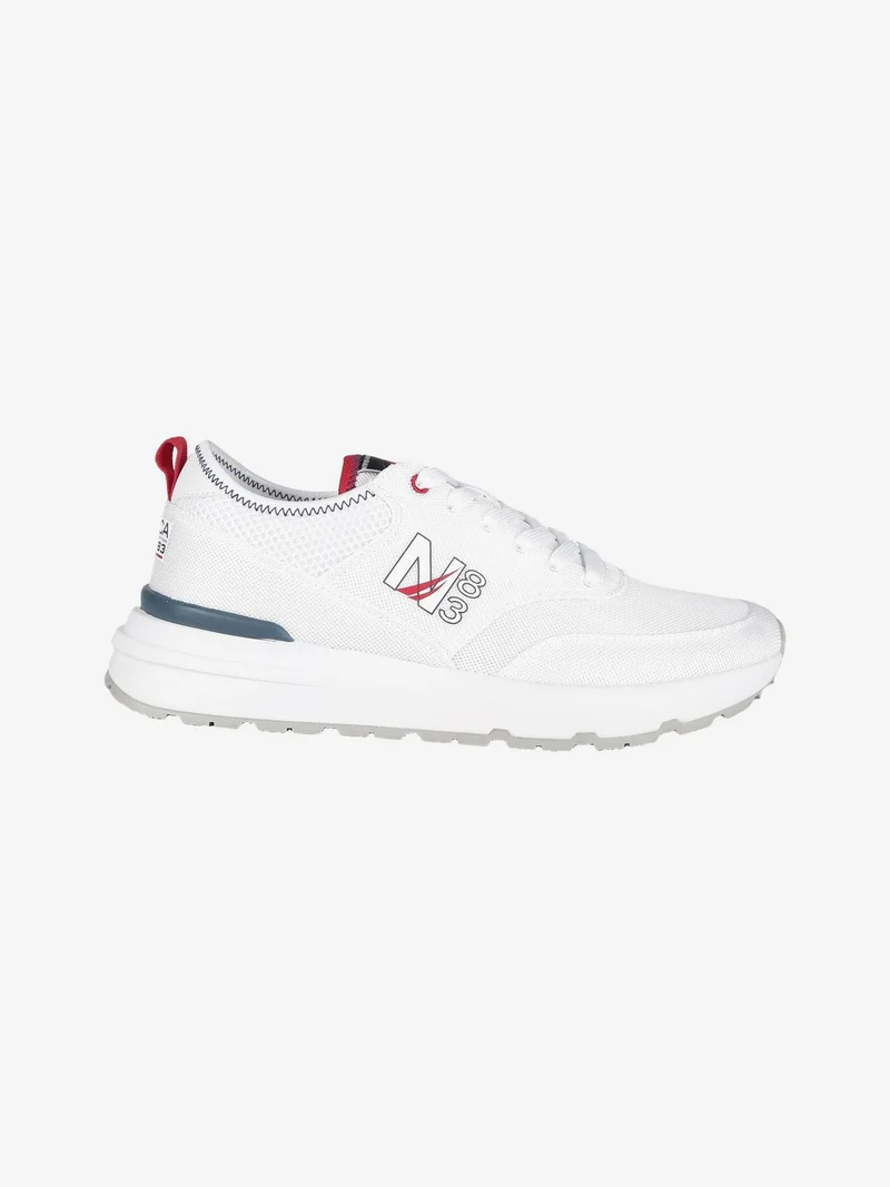 Sneakers casual da uomo in tessuto - bianco