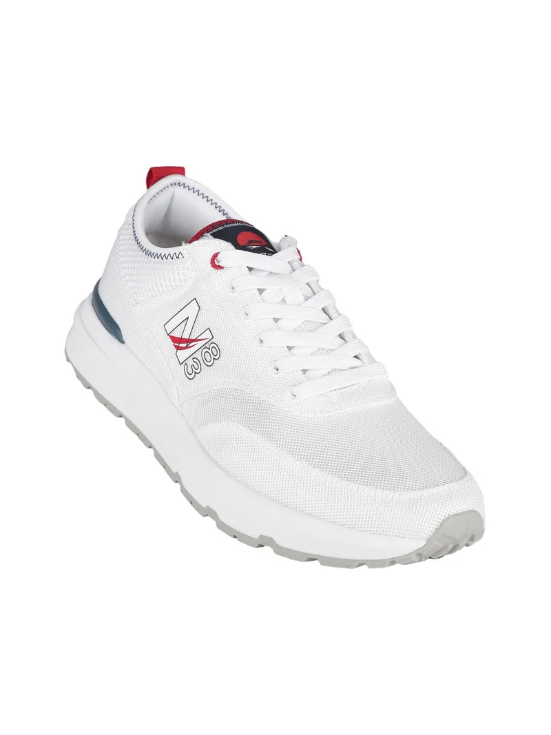 Sneakers casual da uomo in tessuto - bianco