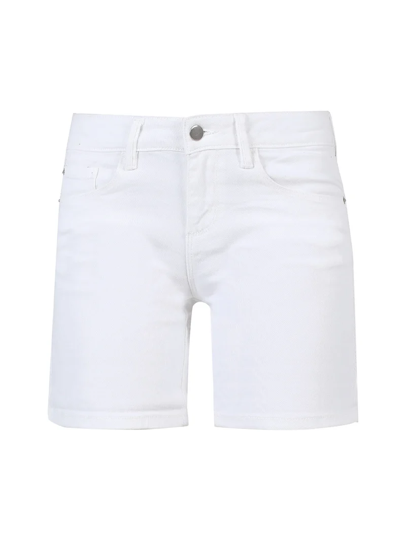 Shorts donna in jeans - bianco