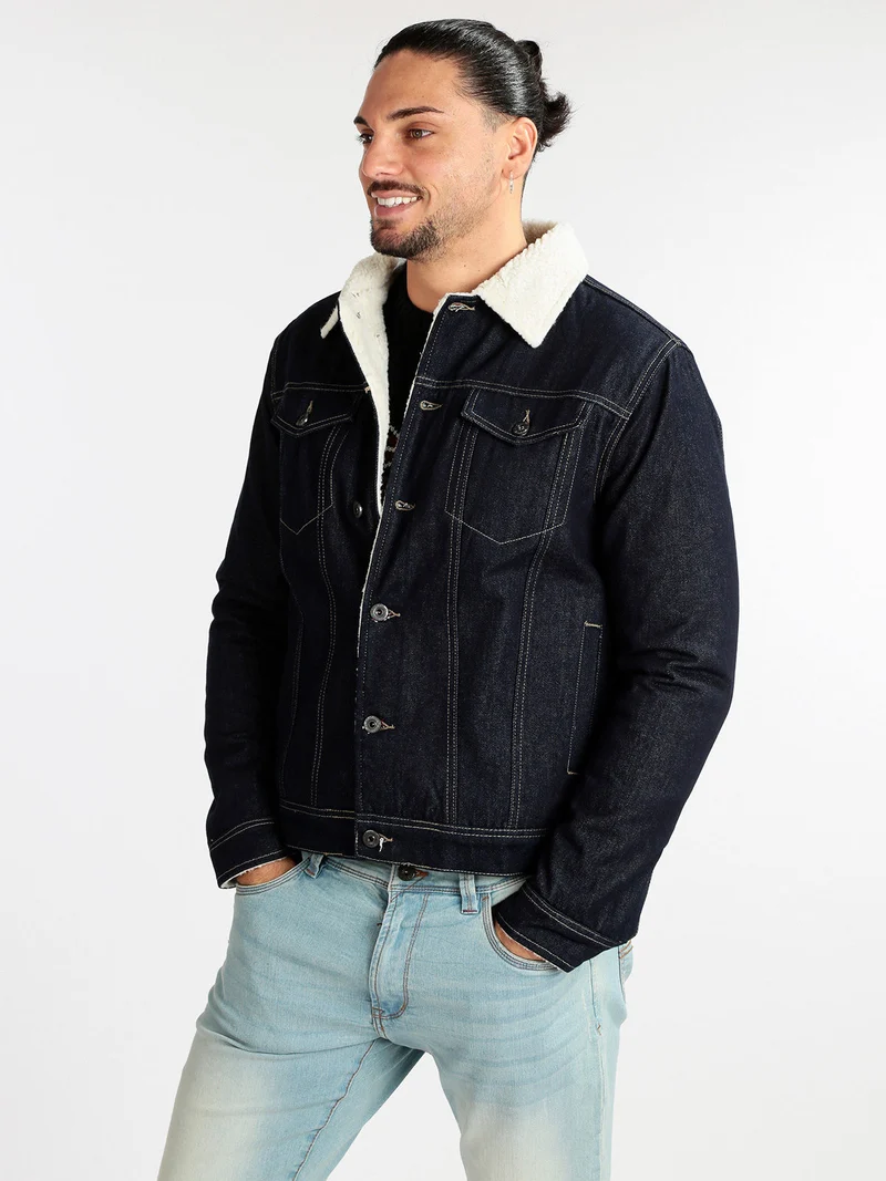 Giacca di jeans da uomo imbottita - jeans