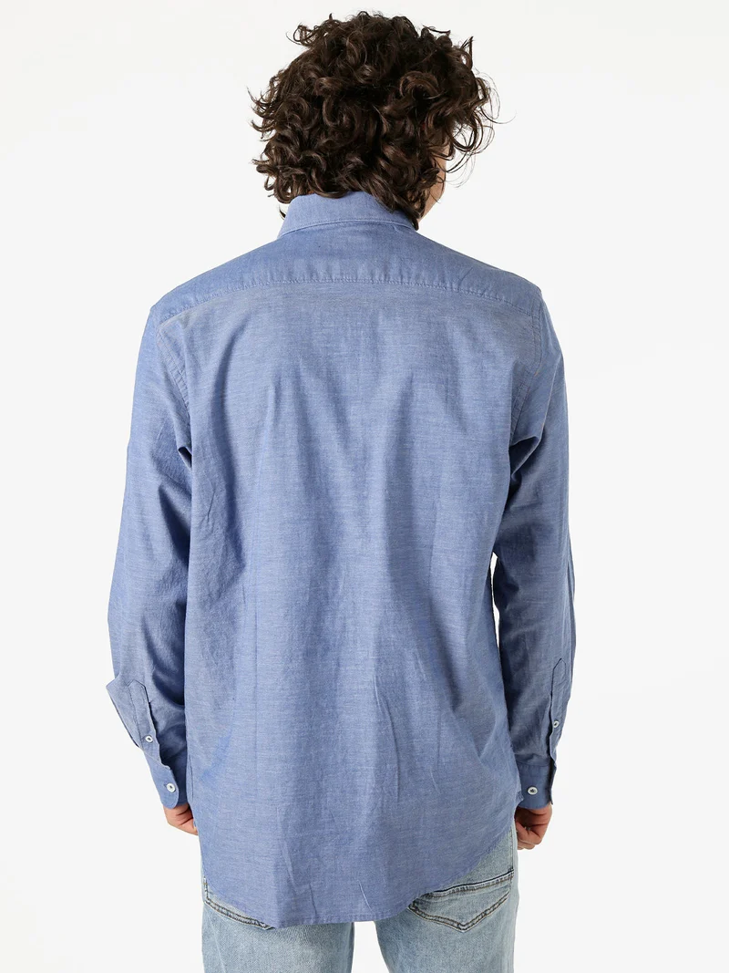 Camicia da uomo in cotone a maniche lunghe - avion