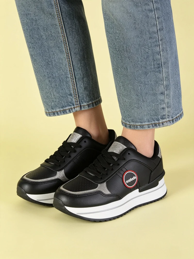 Sneakers donna casual - nero