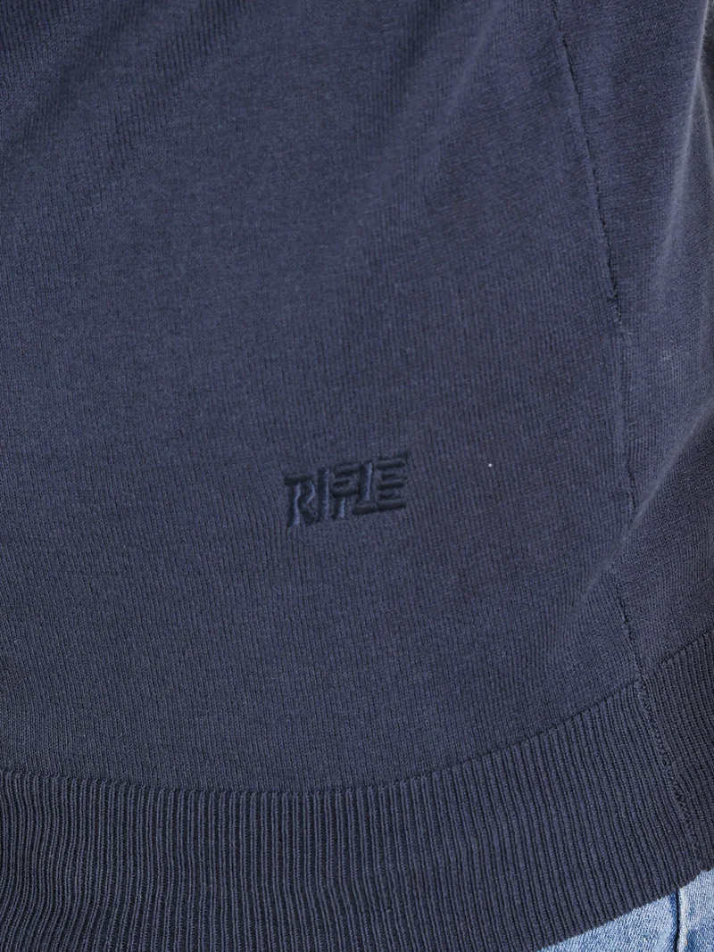 Polo da uomo in cotone - blu scuro