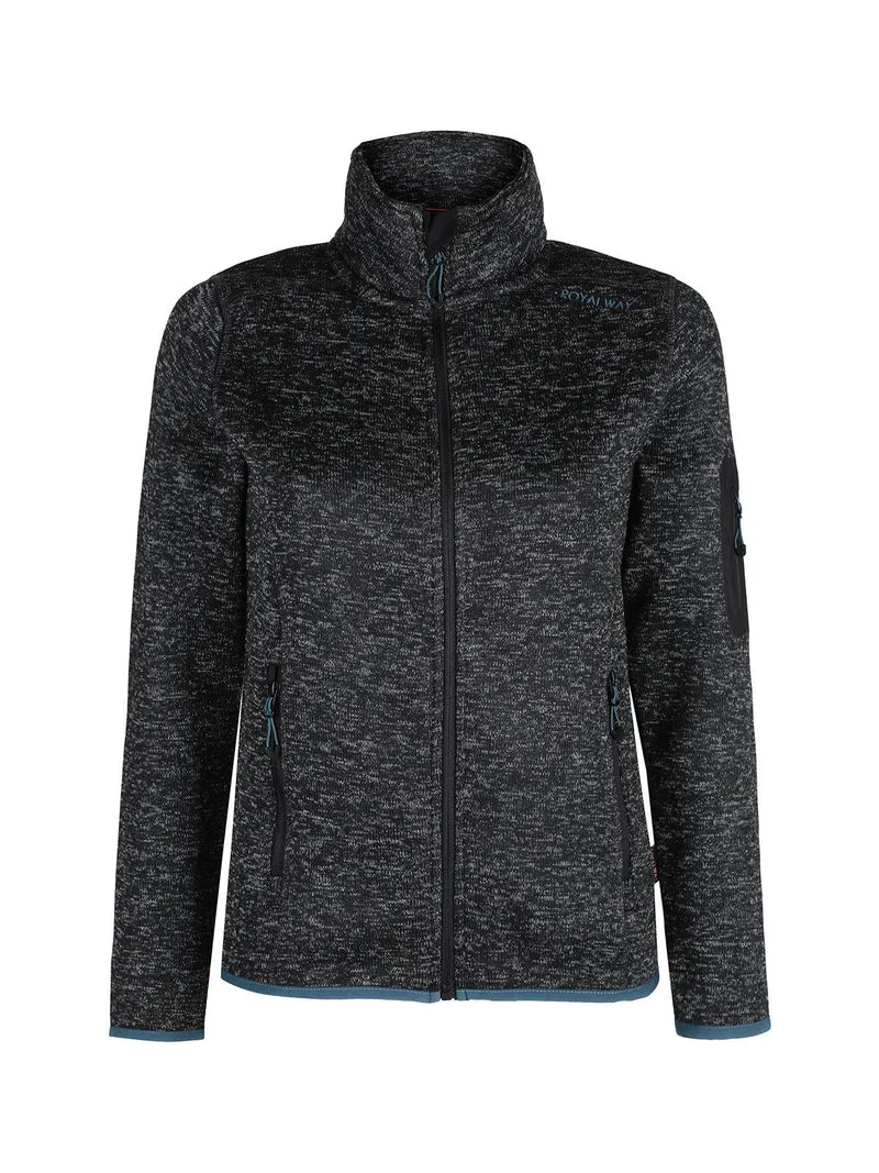 Felpa donna invernale con zip - nero