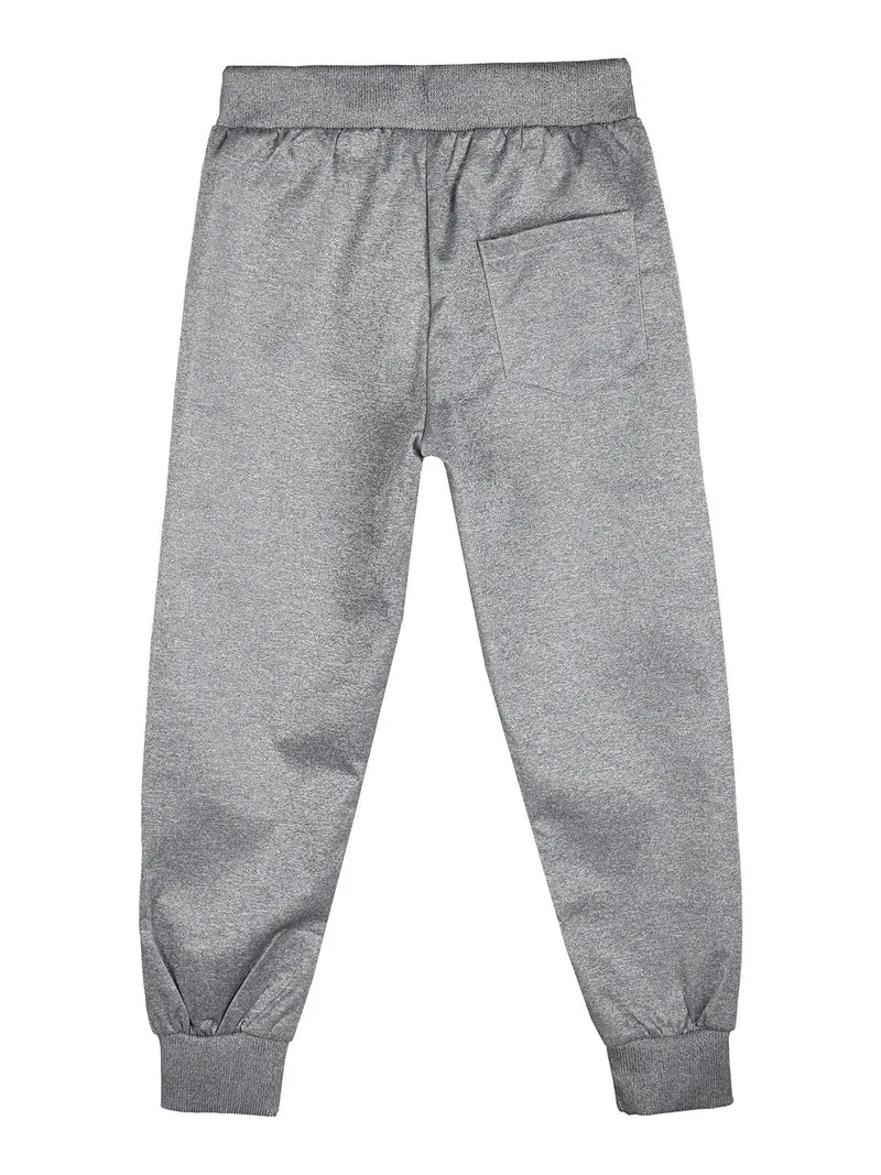 Pantaloni tuta da bambino con polsini e coulisse - grigio