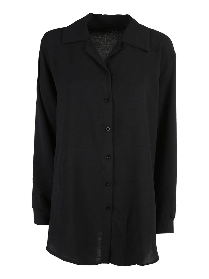 Camicia donna a maniche lunghe - nero