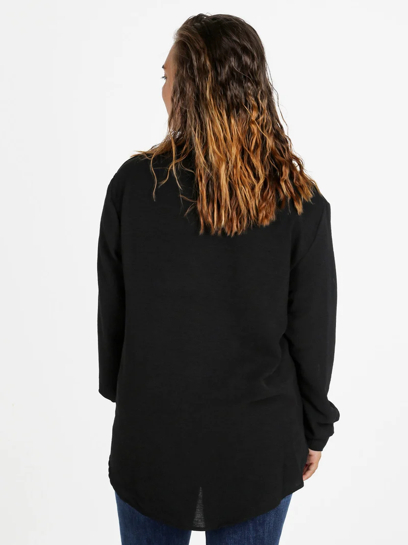 Camicia donna a maniche lunghe - nero