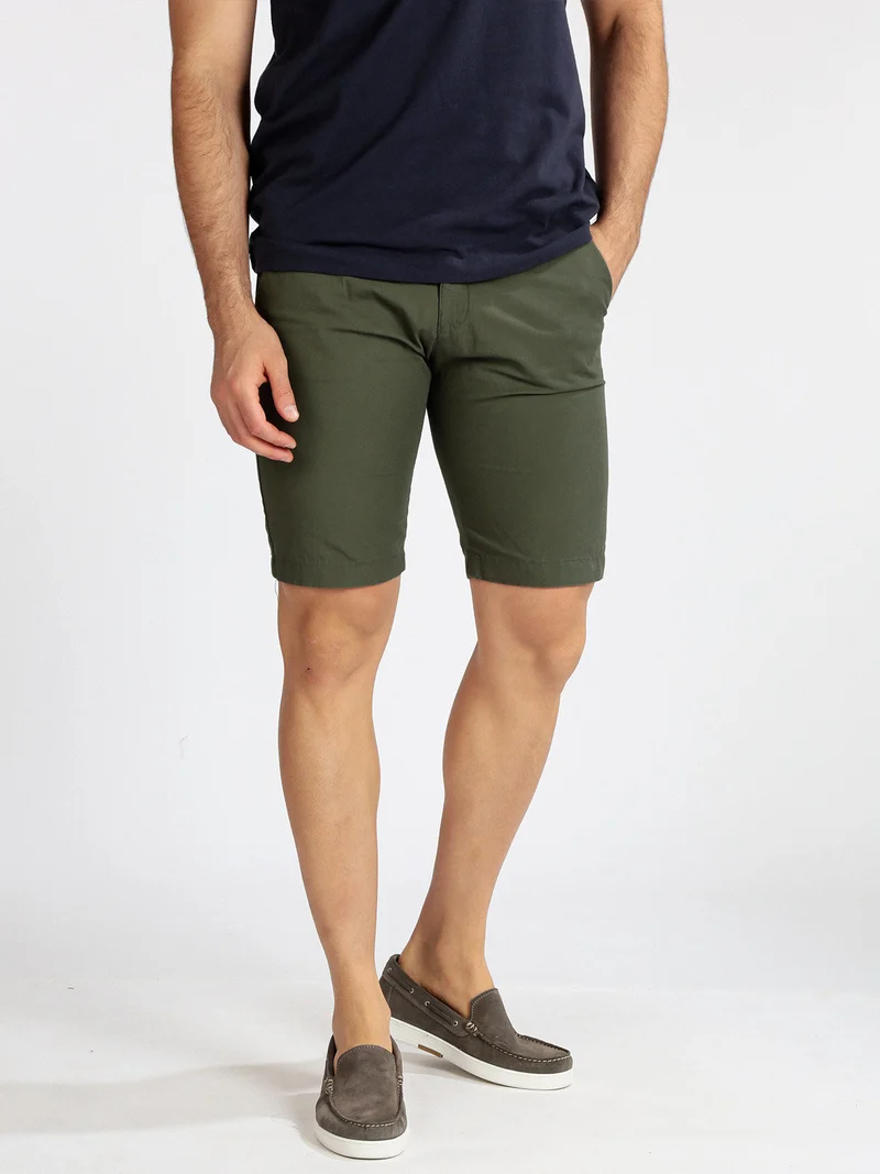 Bermuda da uomo in cotone - militare