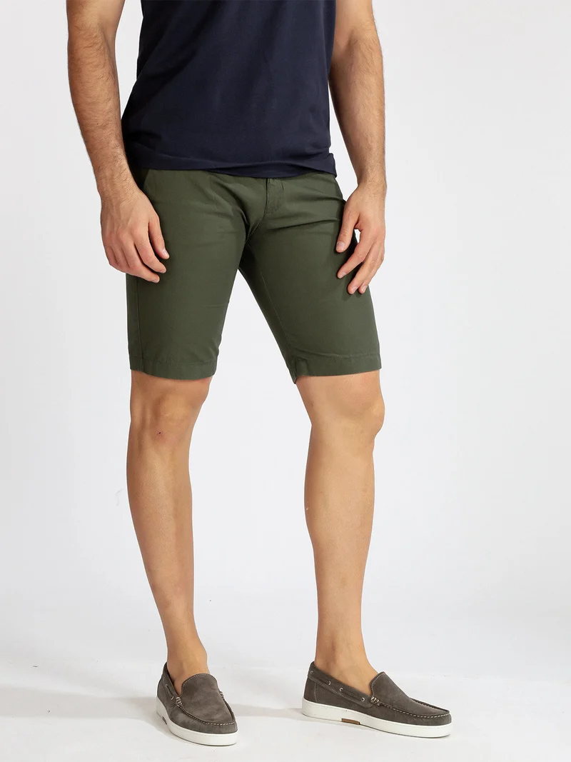 Bermuda da uomo in cotone - militare