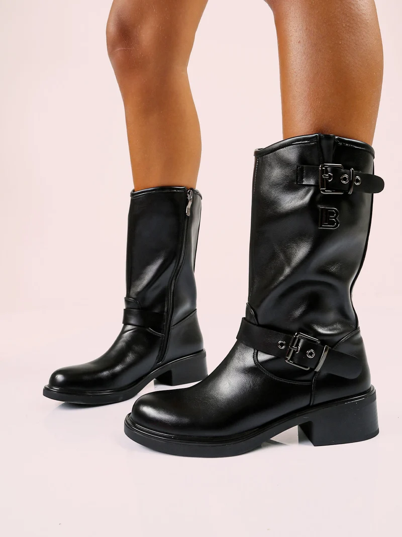 Stivaletti biker donna - nero