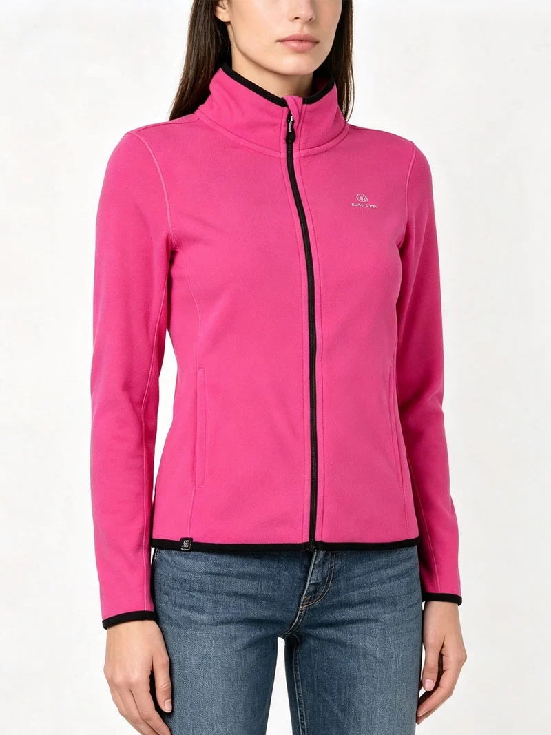 Felpa donna in pile full zip - anguria