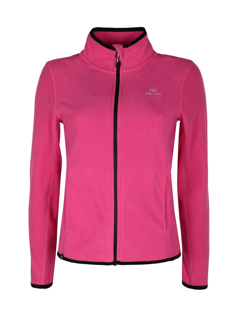 Felpa donna in pile full zip - anguria