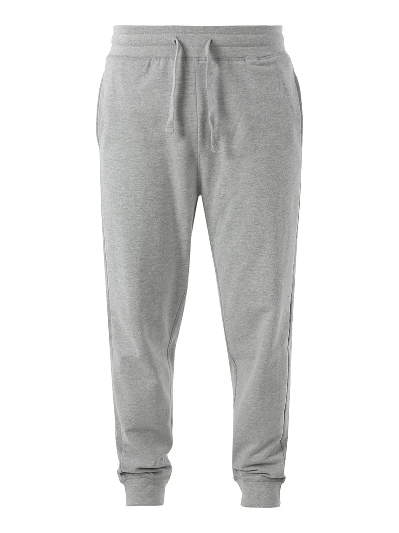 Pantaloni tuta da uomo con coulisse e polsini - grigio