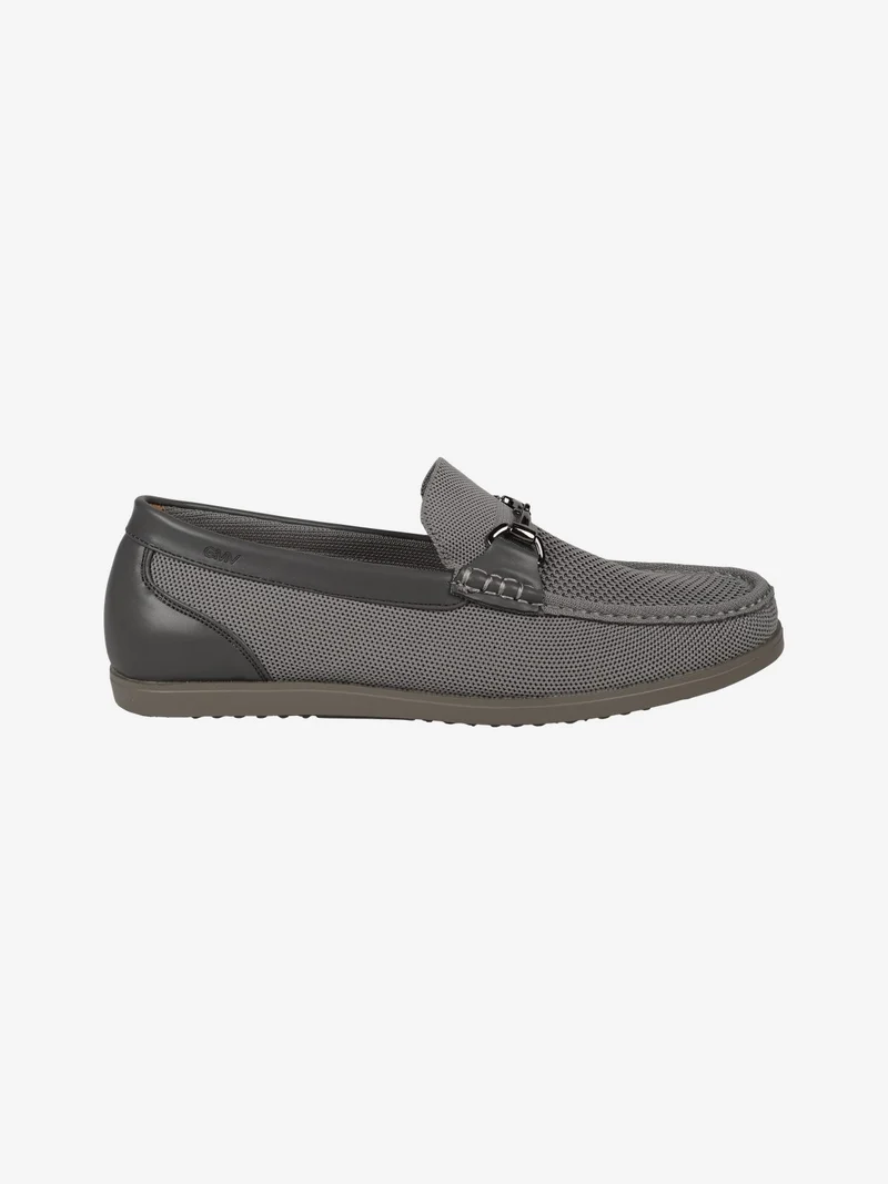 Moccassini casual da uomo in maglia - grigio
