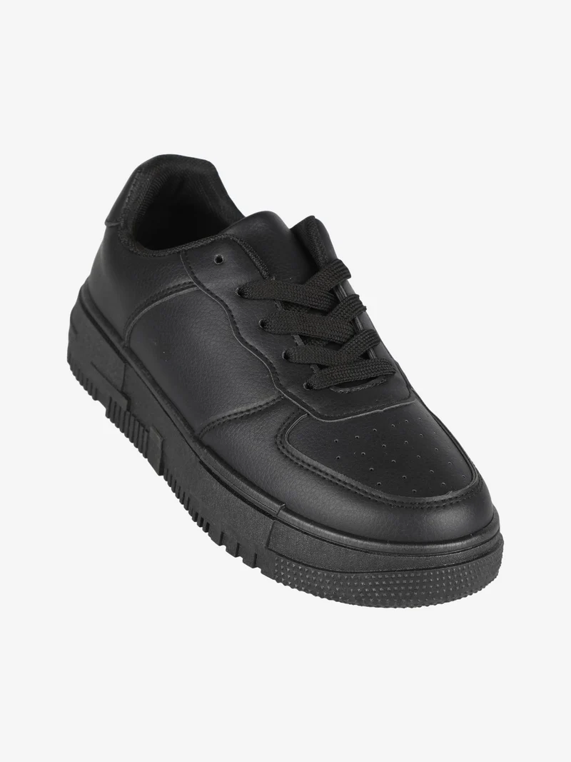 Sneakers basse donna con platform - nero