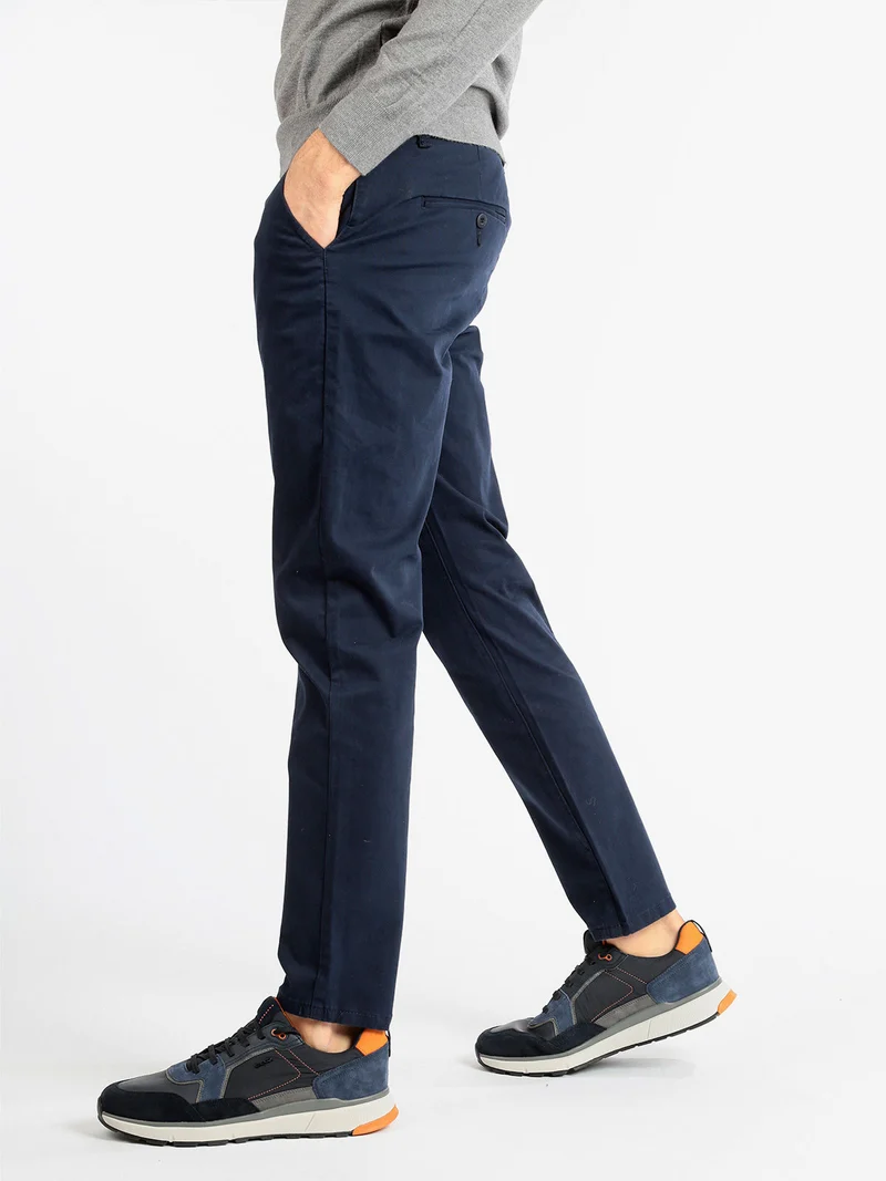 Pantaloni casual da uomo - blu scuro