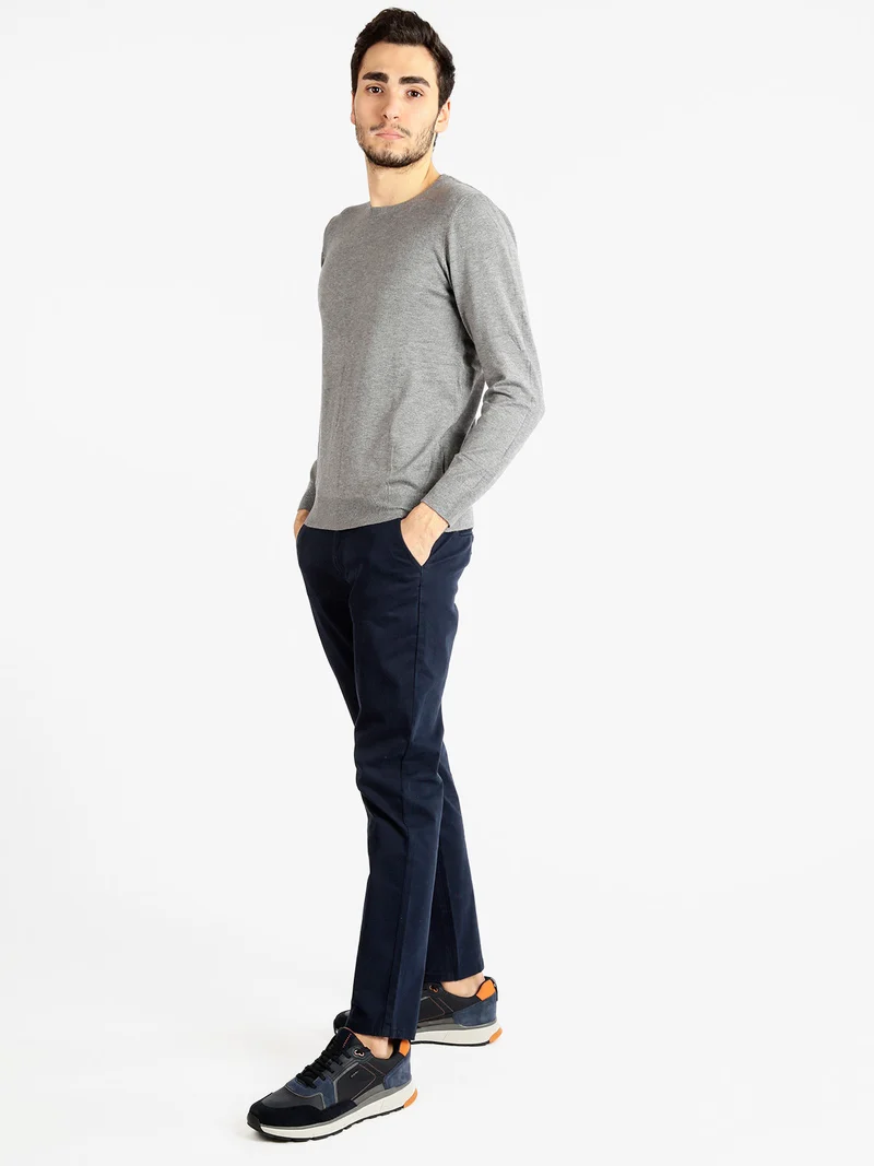 Pantaloni casual da uomo - blu scuro