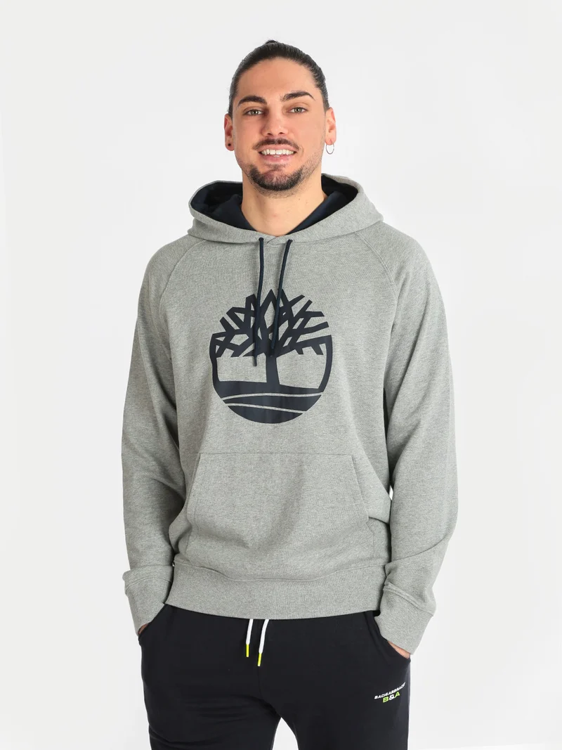 TB0A2FE4 Felpa uomo in cotone con cappuccio - grigio