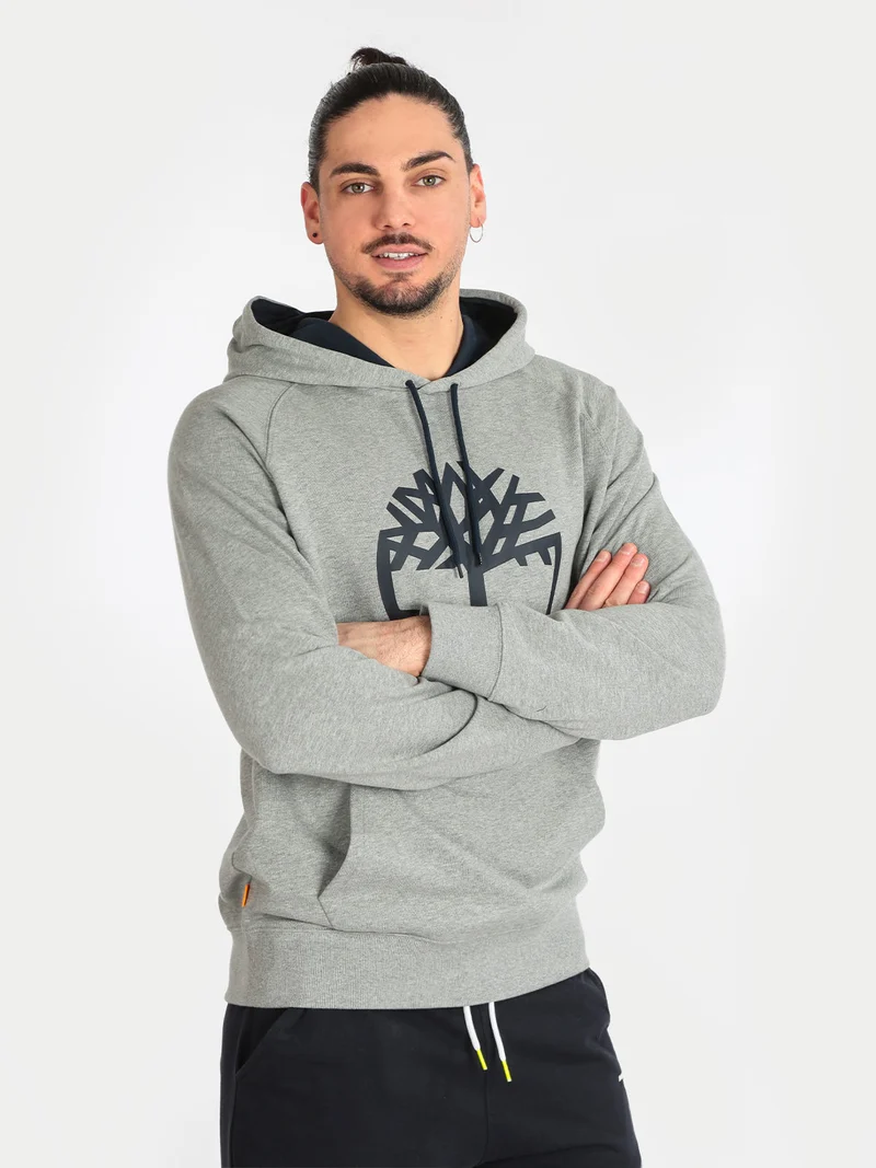 TB0A2FE4 Felpa uomo in cotone con cappuccio - grigio