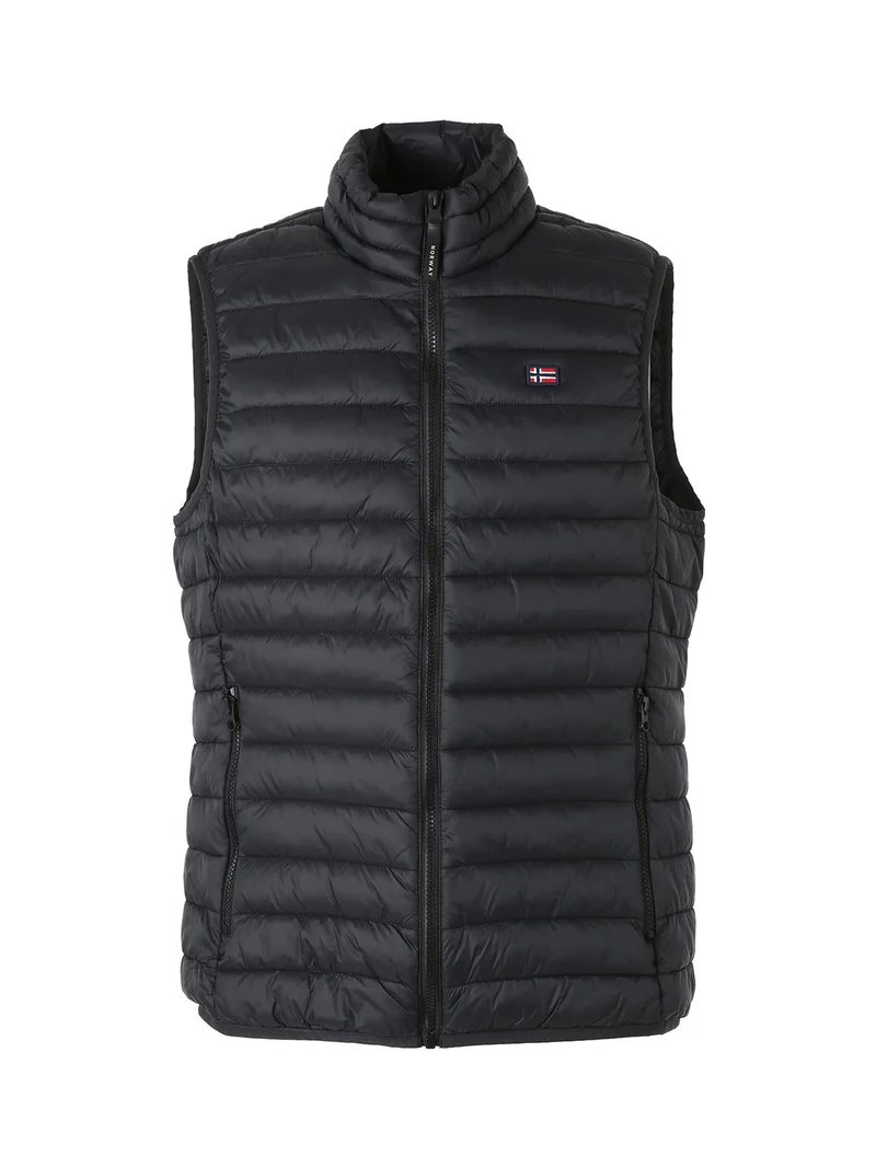 Smanicato imbottito da uomo con zip - nero