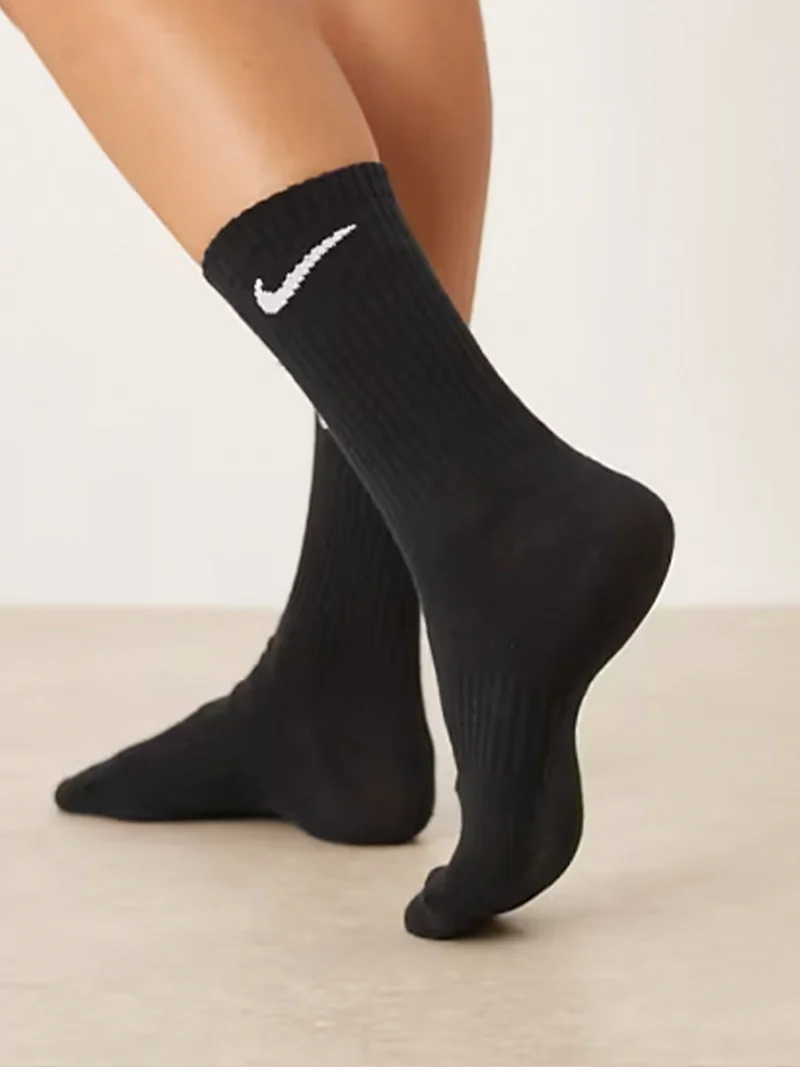 Confezione da 3 paia di calze tennis unisex con logo - nero