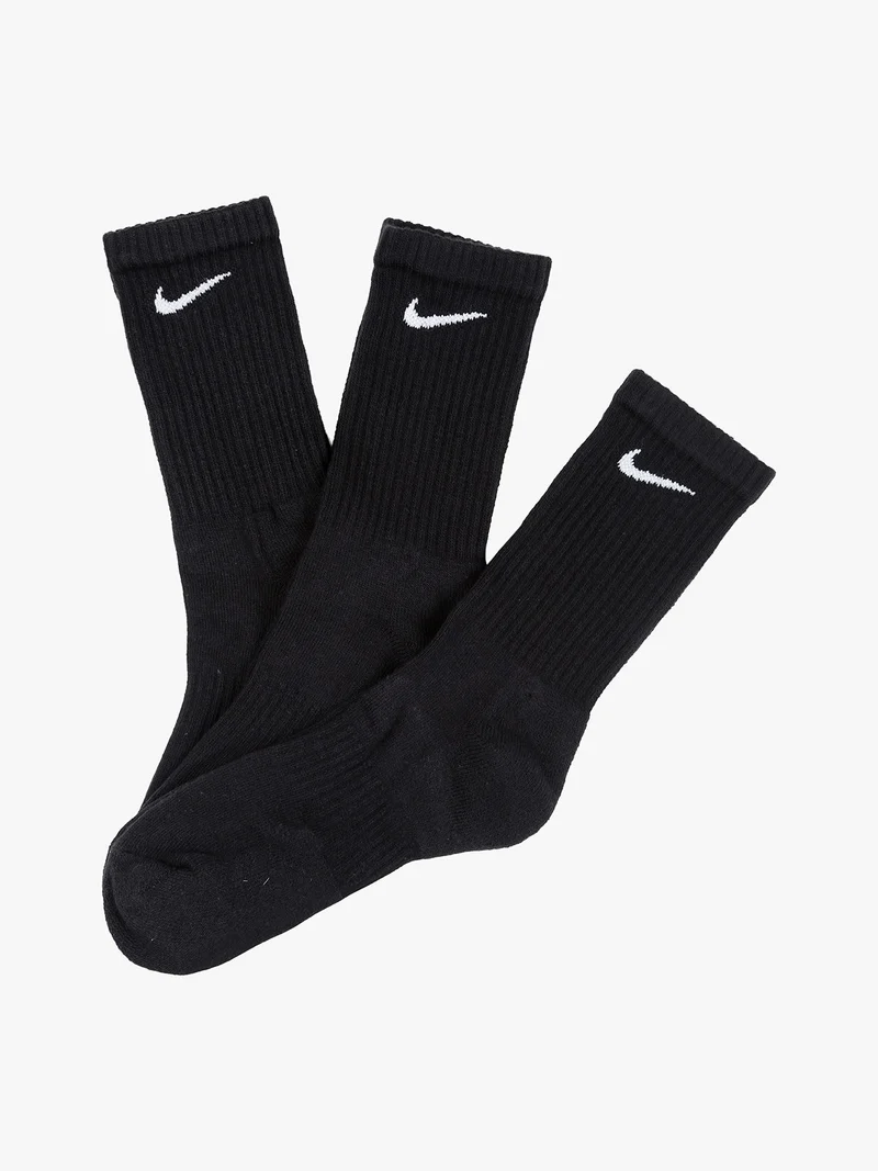 Confezione da 3 paia di calze tennis unisex con logo - nero