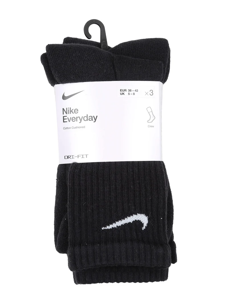 Confezione da 3 paia di calze tennis unisex con logo - nero