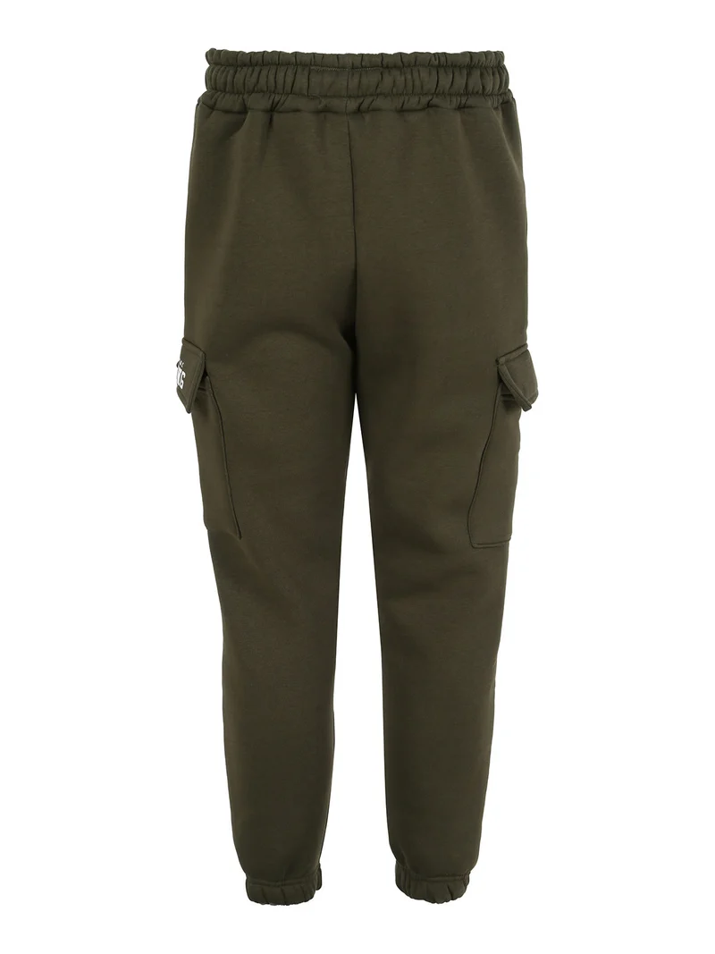 Pantaloni tuta cargo da uomo felpati - militare