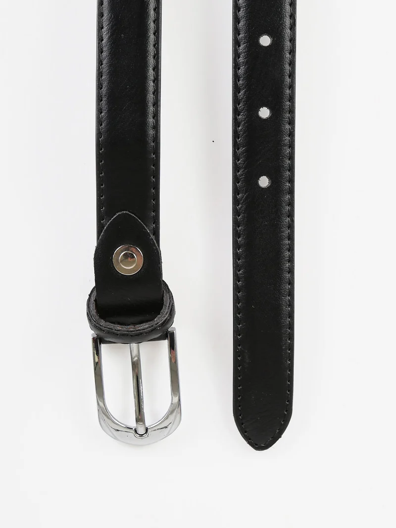 Cintura donna in ecopelle con fibbia - nero