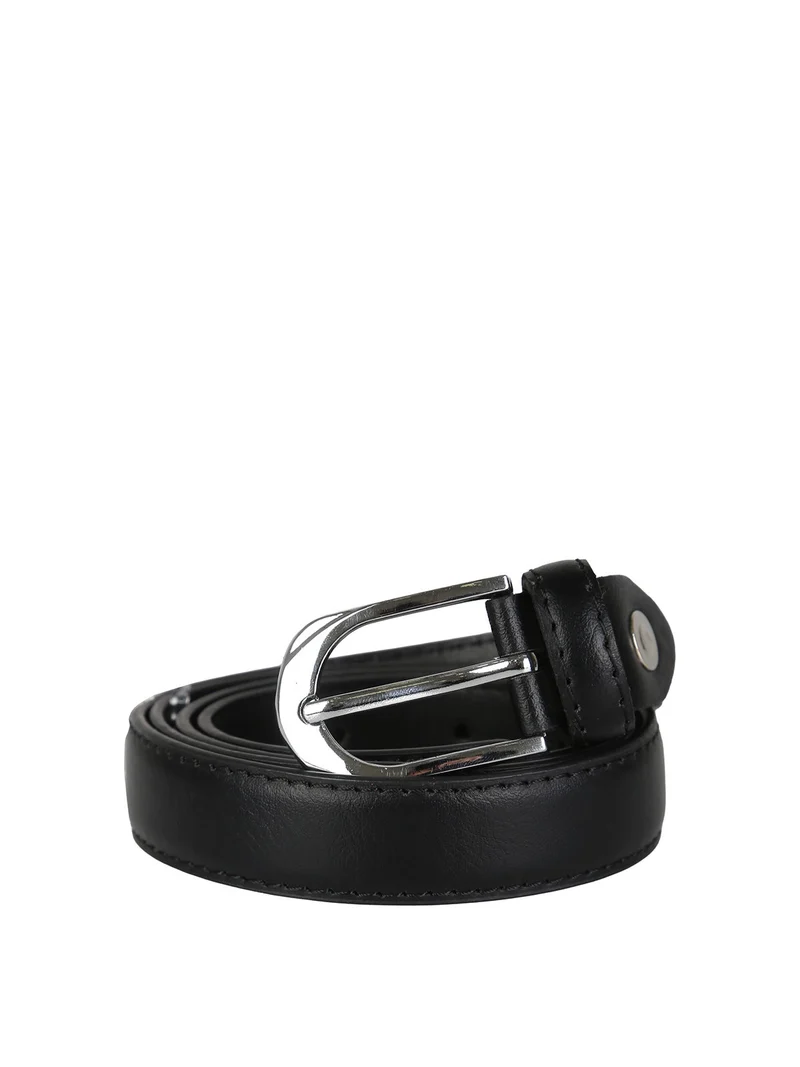 Cintura donna in ecopelle con fibbia - nero