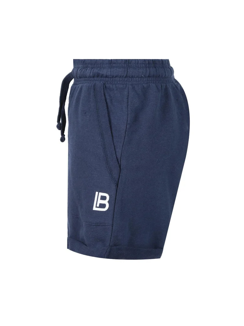 Shorts donna in felpa - blu