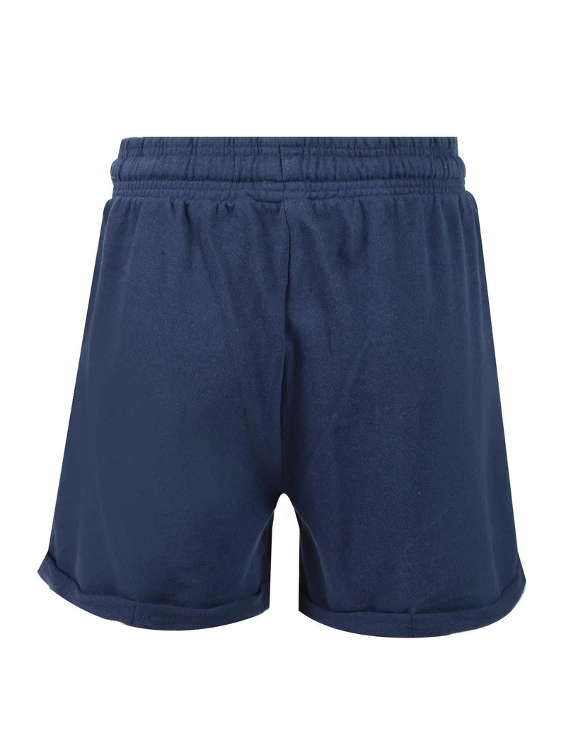 Shorts donna in felpa - blu