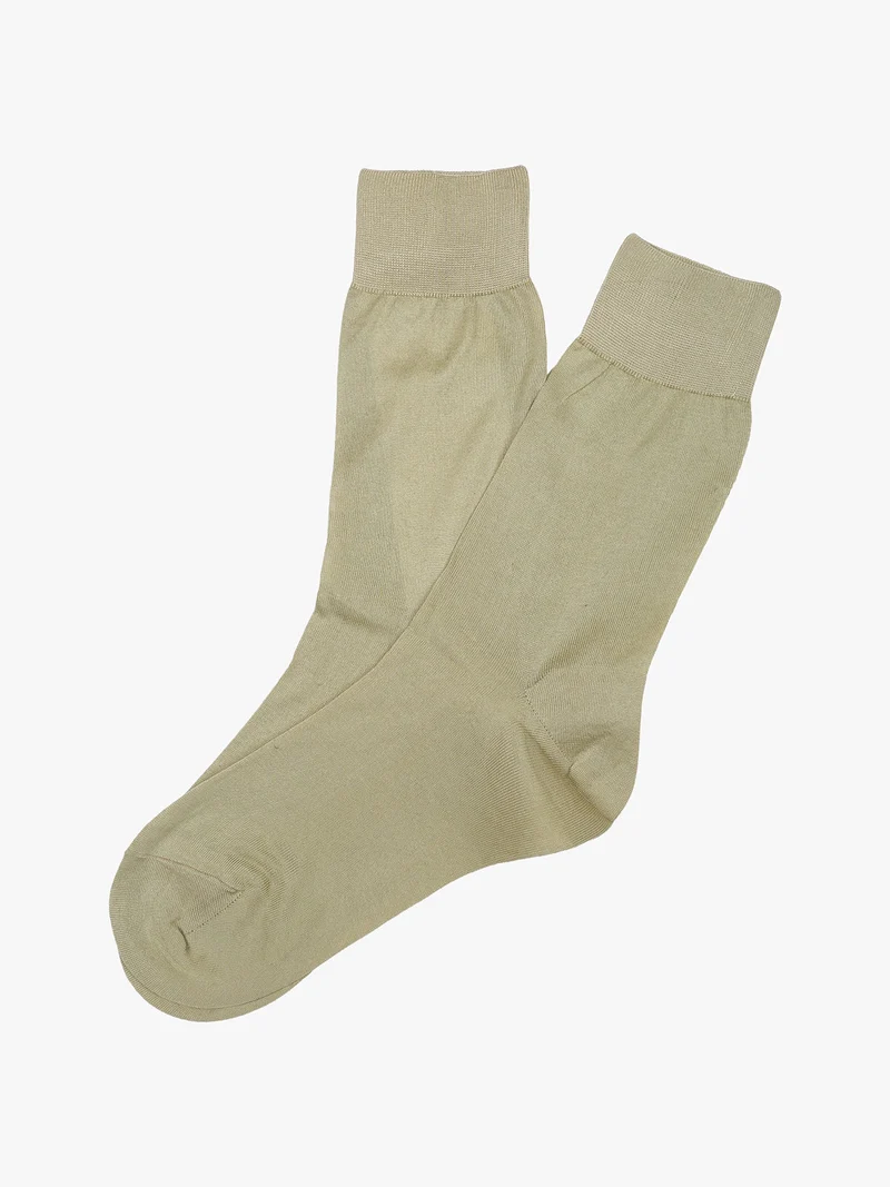 Calze corte in filo di scozia - pistacchio