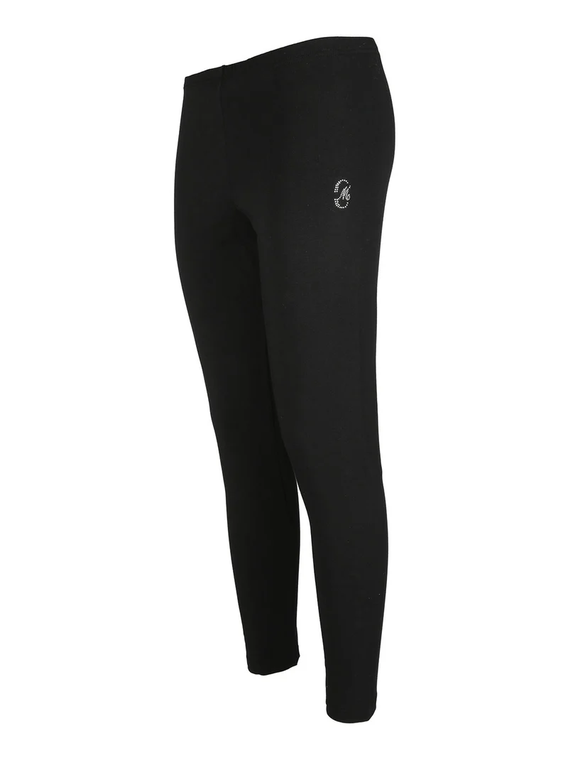 Leggings donna in cotone - nero