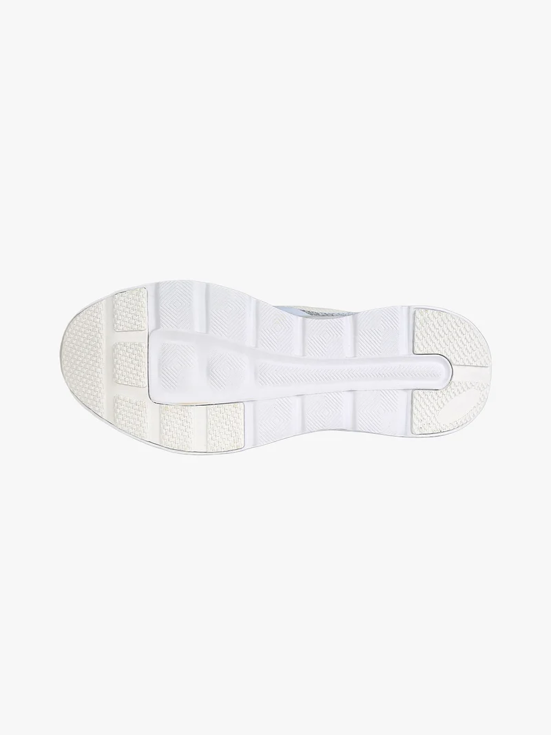 Sneakers sportive da uomo con intersuola geometrica - bianco