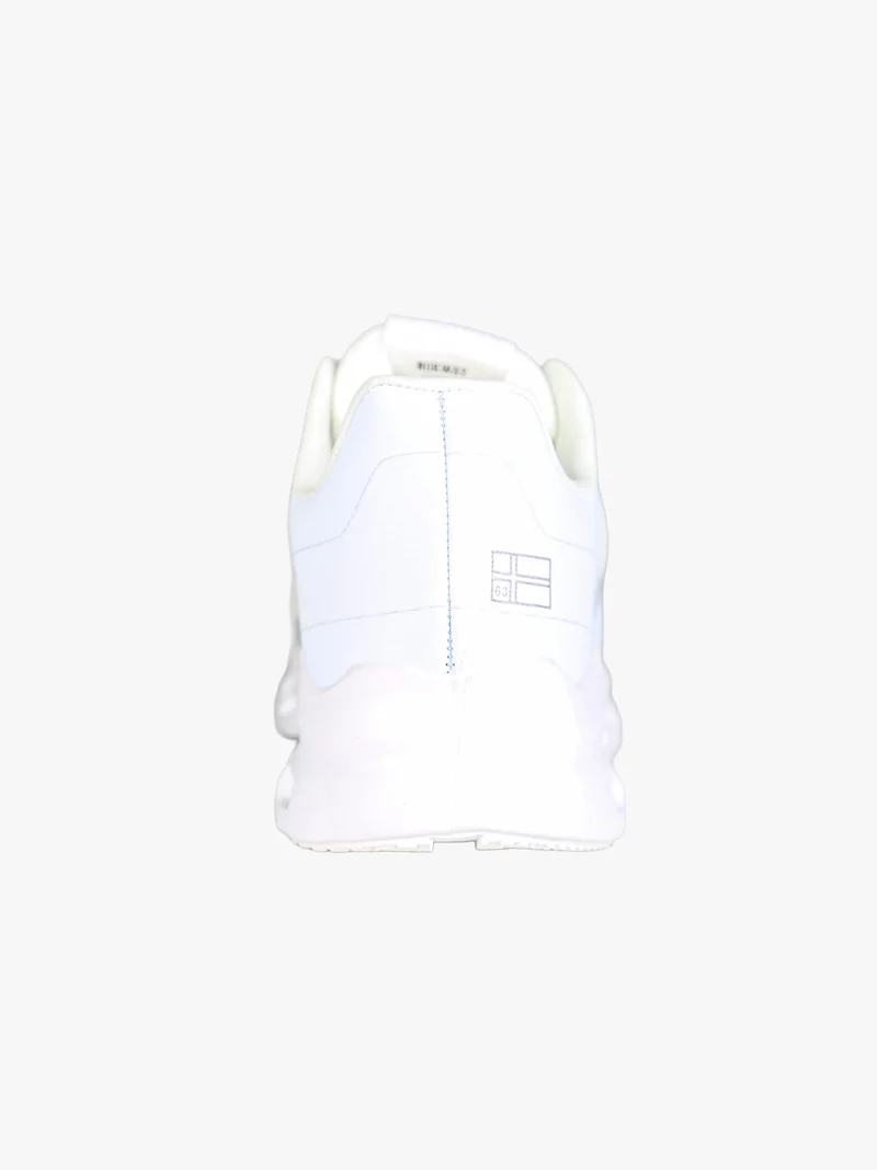 Sneakers sportive da uomo con intersuola geometrica - bianco