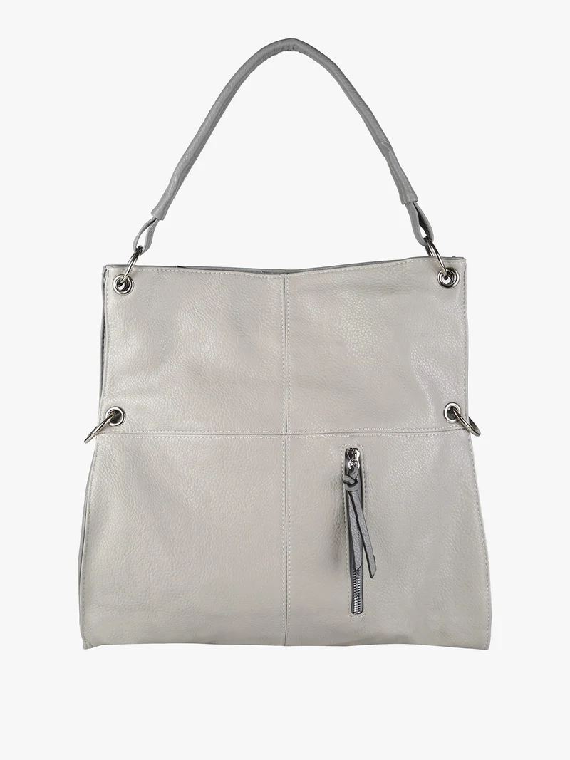 Borsa hobo da donna in ecopelle - grigio
