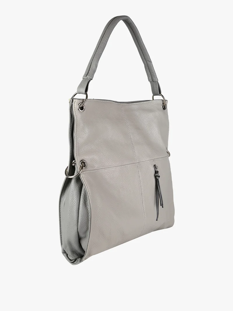 Borsa hobo da donna in ecopelle - grigio