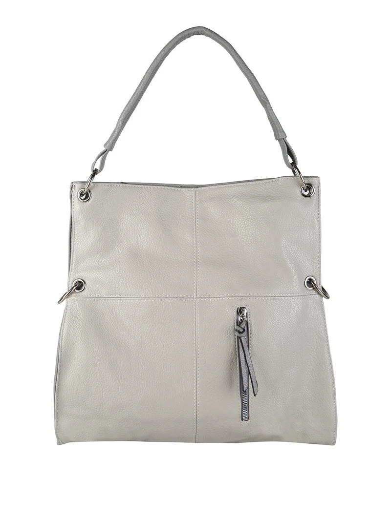Borsa hobo da donna in ecopelle - grigio