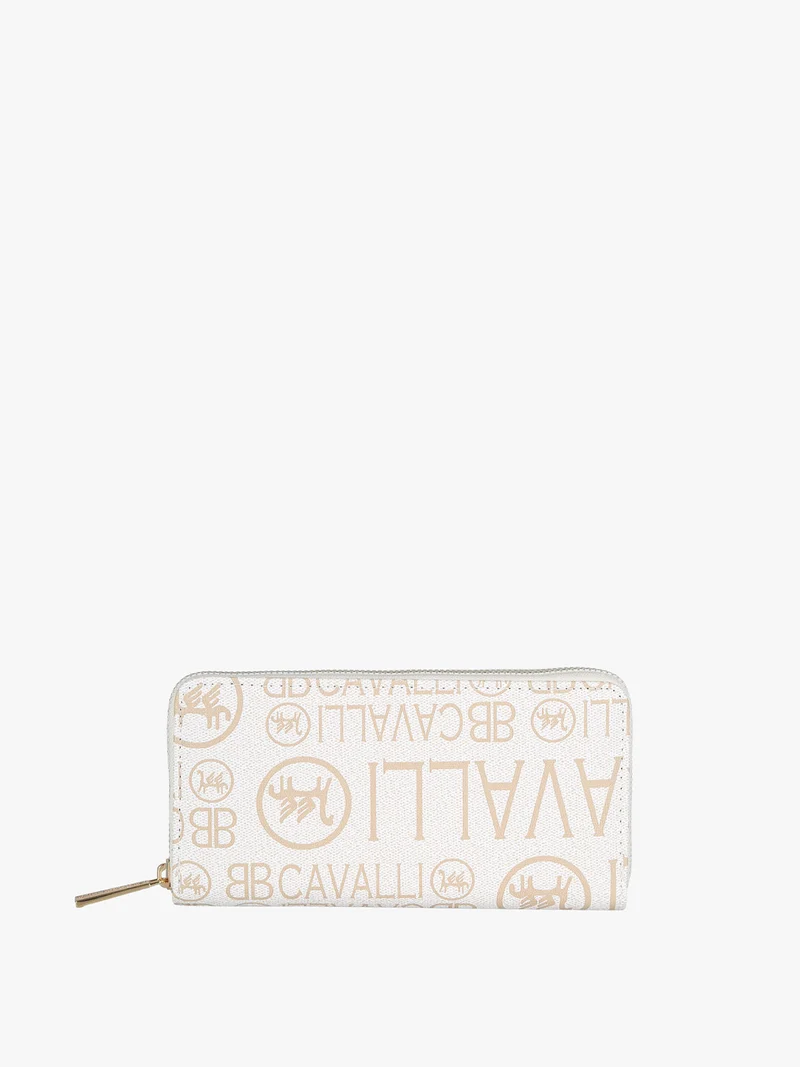 Portafoglio da donna con stampe - bianco