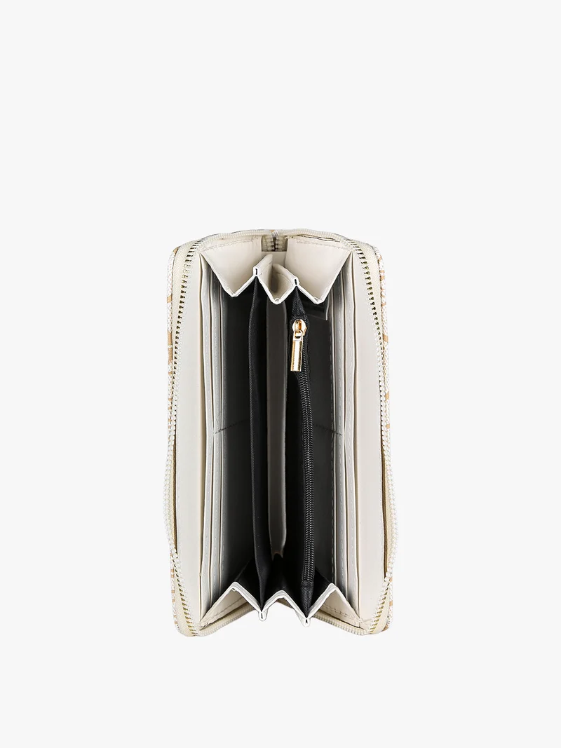 Portafoglio da donna con stampe - bianco