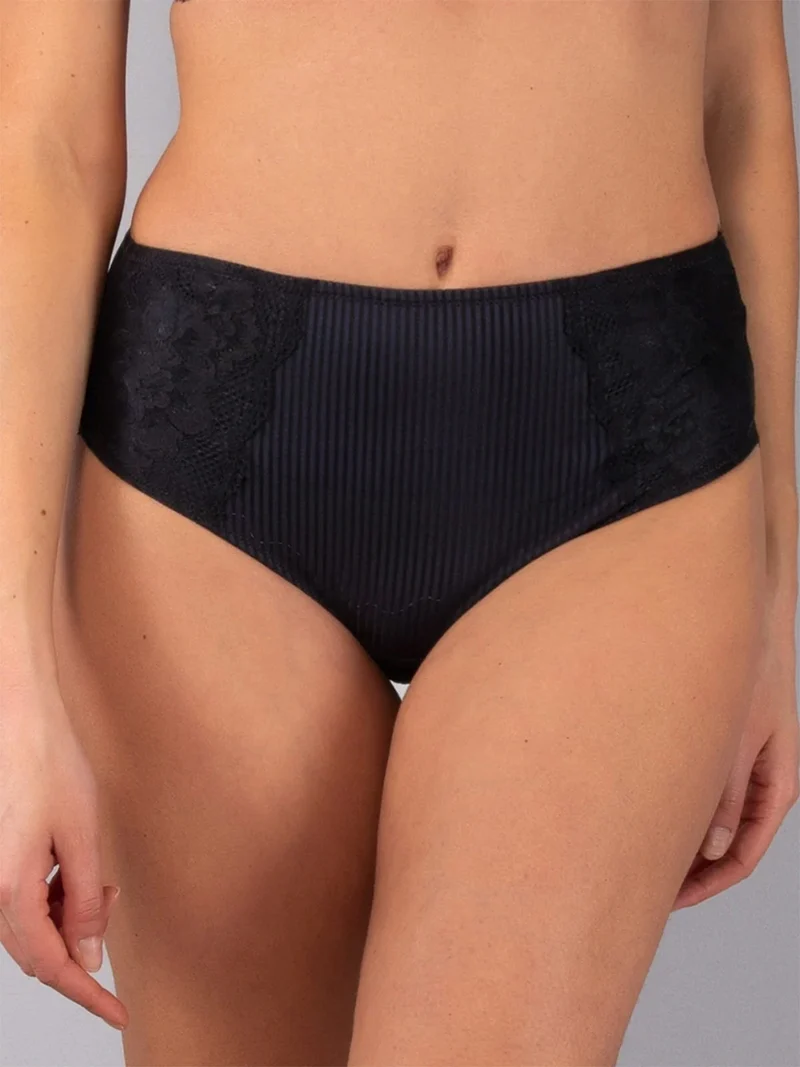 AR35 Slip alto da donna con pizzo - nero