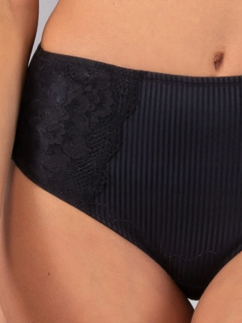AR35 Slip alto da donna con pizzo - nero