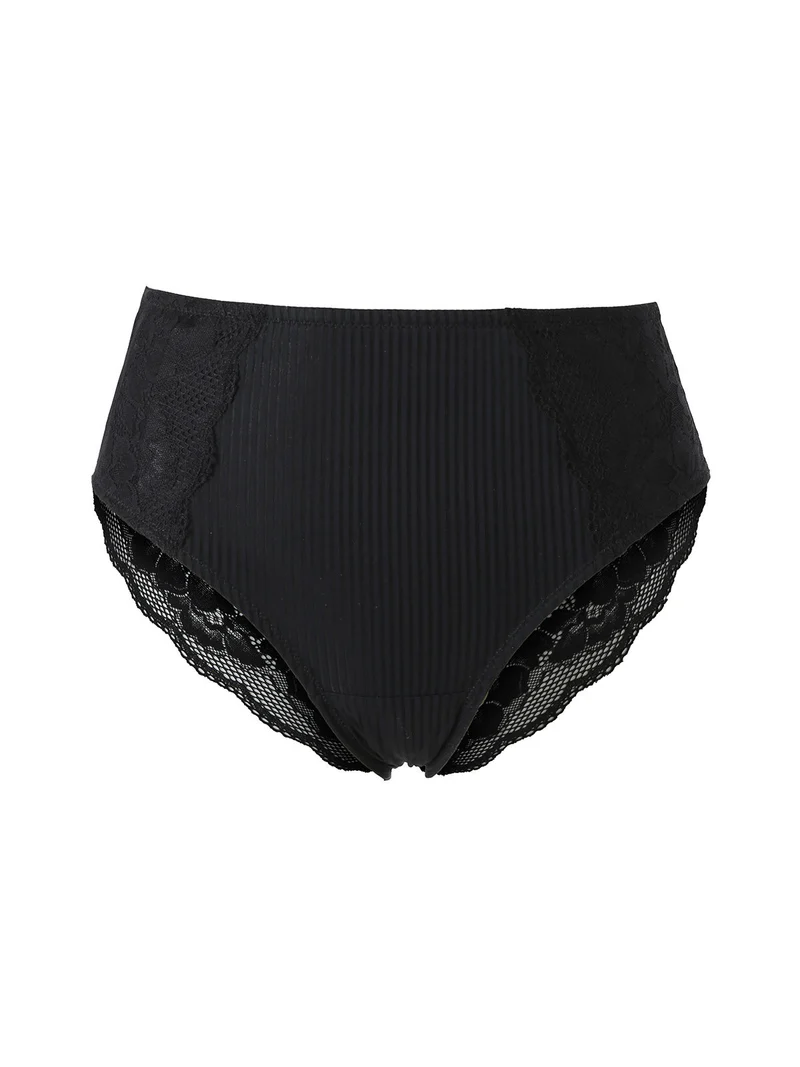 AR35 Slip alto da donna con pizzo - nero