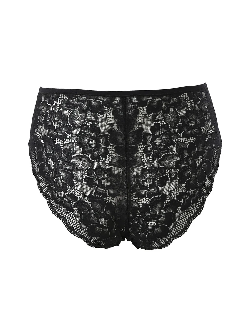 AR35 Slip alto da donna con pizzo - nero