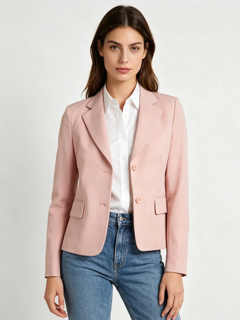 Blazer donna con bottone - rosa