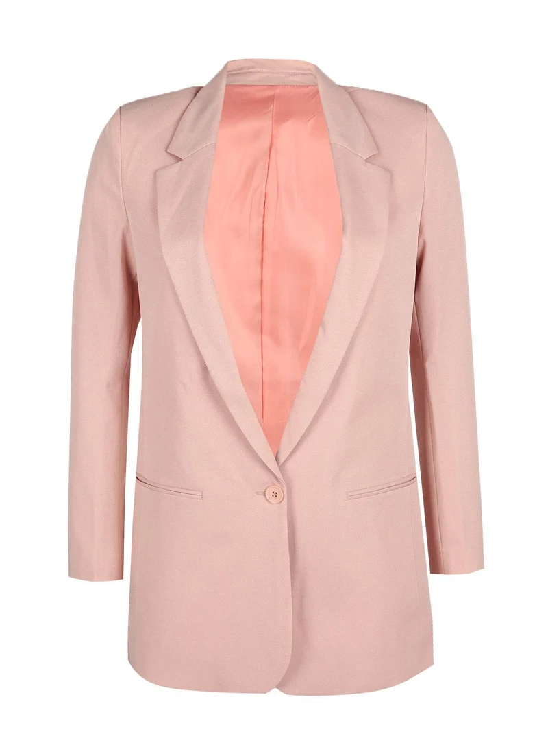 Blazer donna con bottone - rosa